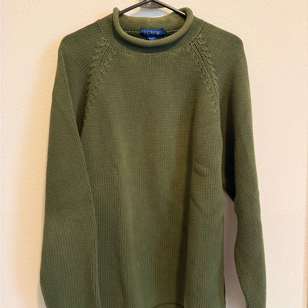 J. Crew Olive Turtleneck Sweater